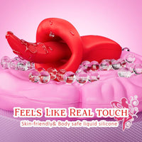 Big Mouth Clitoris Suction G Spot Vibrator with 10 Tongue Licking Modes - Lurevibe