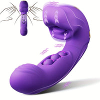 Rose Muncher Clitoris Biting Rolling Ball G Spot Vibrator - Lurevibe