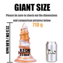 AIMITEX Gold Silicone Screw Super Thick Penis Butt Plug Anal Sex Toy - Lurevibe