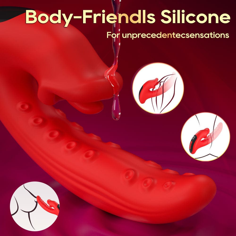 Tentacle Tongue Licking Double-headed G-spot Clitoris Vibrator