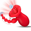 Big Mouth Clitoris Suction Anal Bead Vibrator with 10 Tongue Licking Modes - Lurevibe