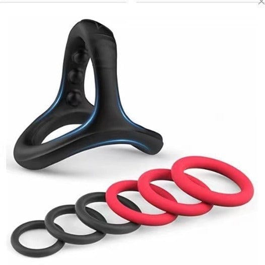 【Free Gift】Strechy Silicone Penis Ring Set With 7 Different Sizes For Erection Enhancing