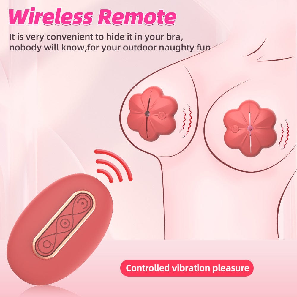 Wireless Nipple Clamp Vibrator 10 Modes 3 Clamping Forces Waterproof Nipple toys - Lurevibe