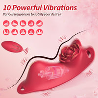 Rose Wearalbe Clitoral Massage Vibrator with Panty & Remote Control - Lurevibe
