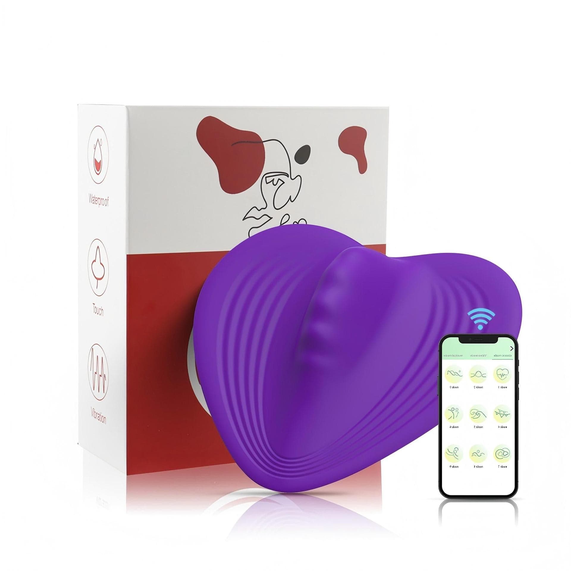 Heart-Shaped Invisible Wireless Remote Control Wearable Vibrator - Lurevibe