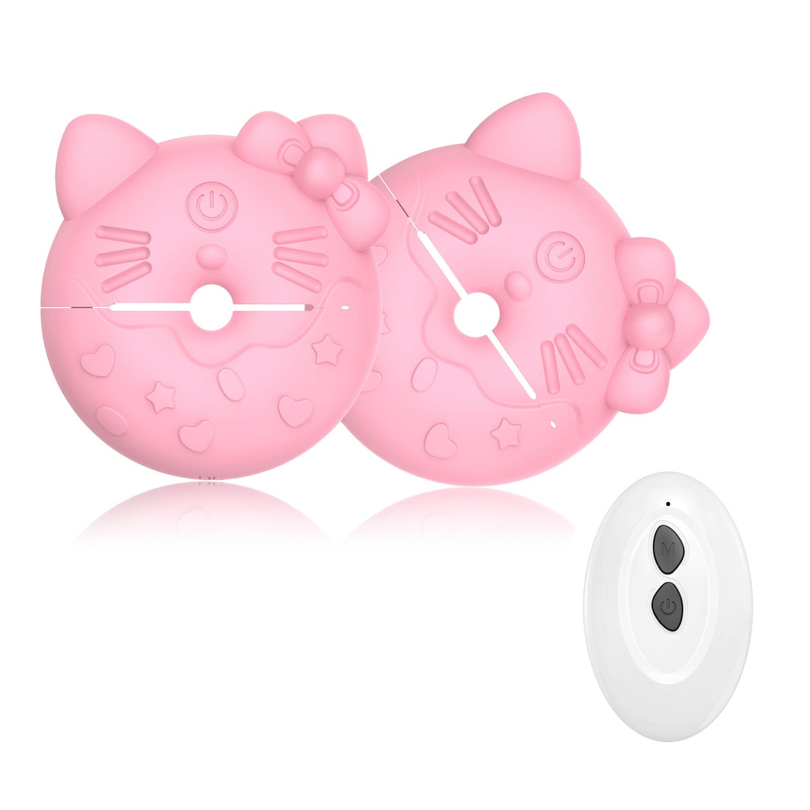 Kitty Cat Nipple Clamp Vibrators Breast Massager with Remote Control - Lurevibe
