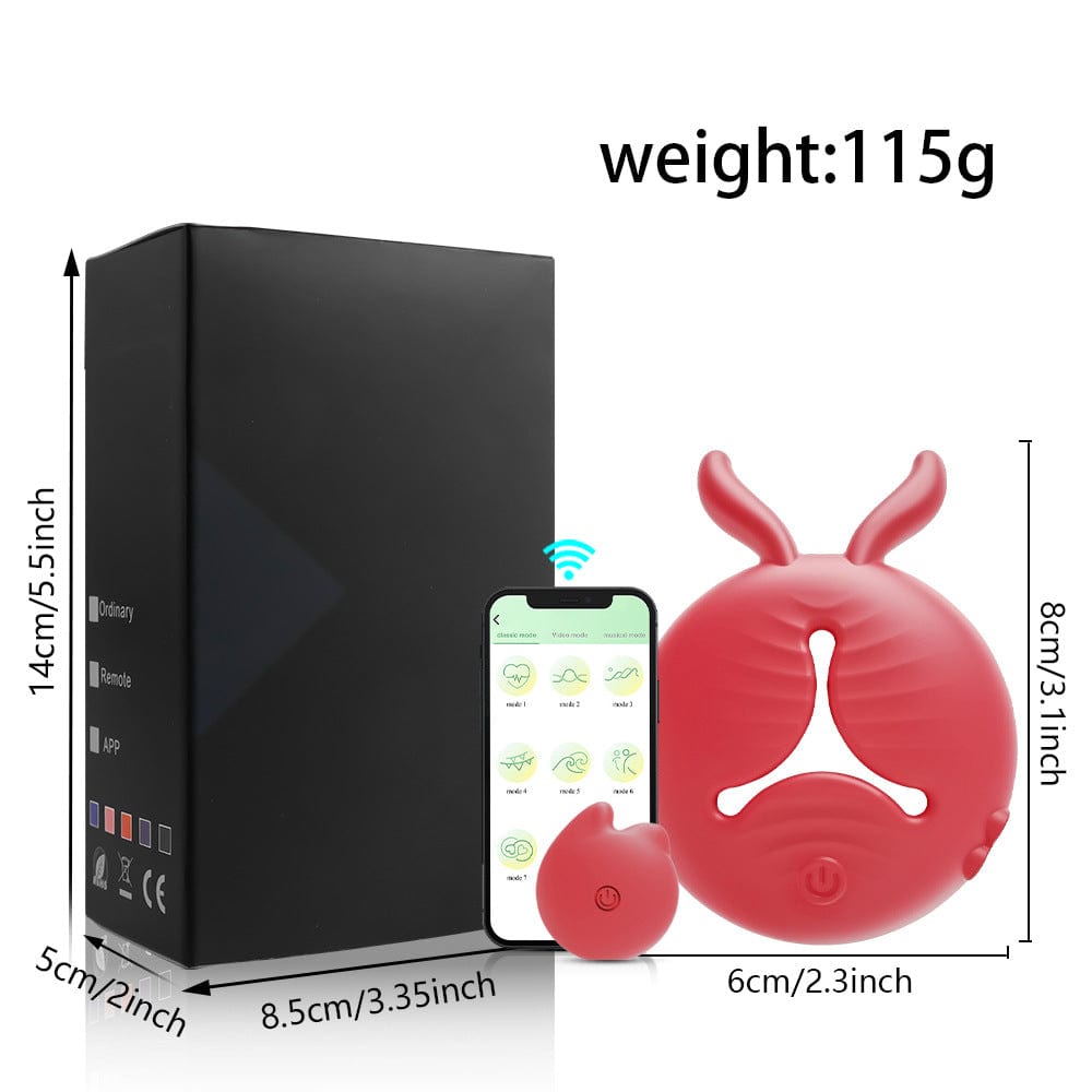 Rabbit Vibrating Nipple Clamps BDSM Toy with APP & Remote Control - Lurevibe