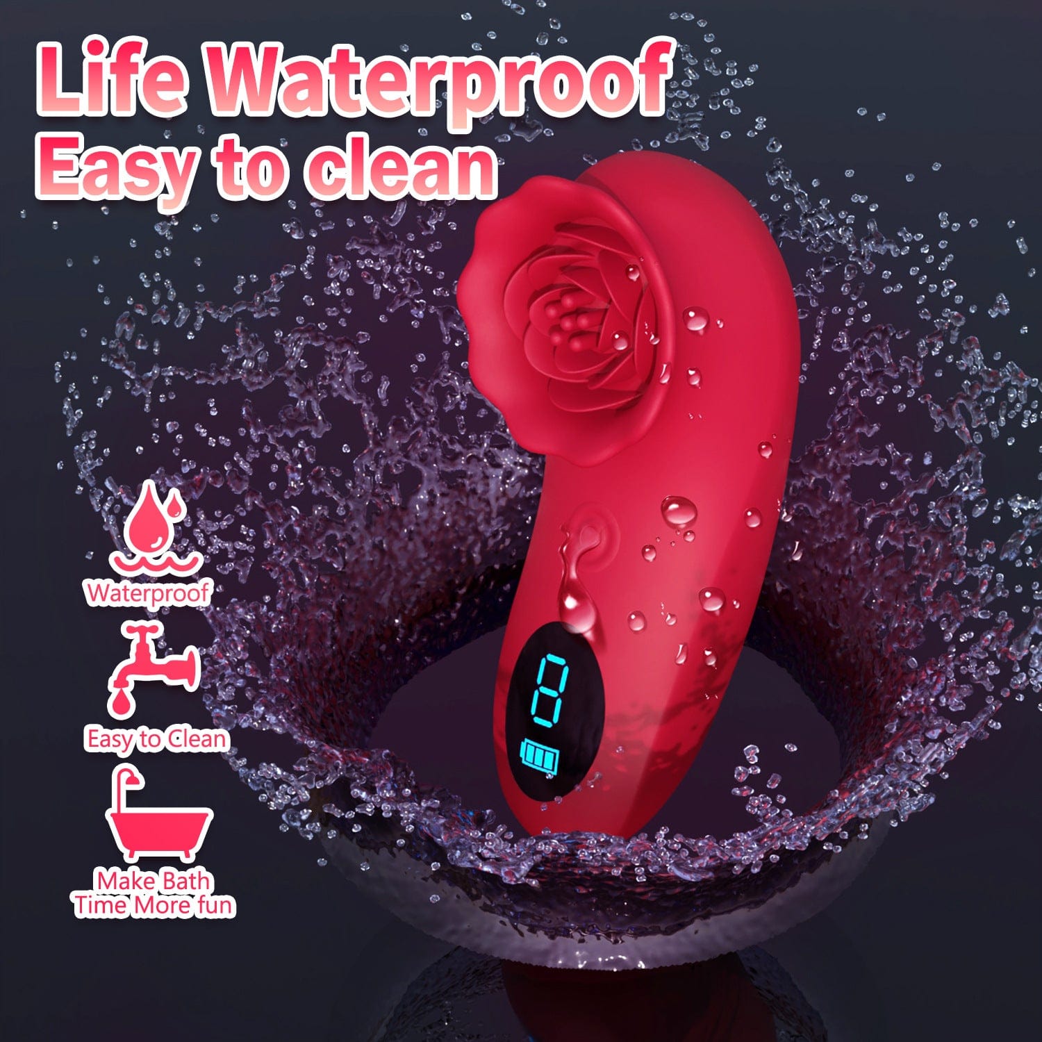 Rose Sex Toy Mini Vibrator for Womens Tapping Vibrating sex toy - Lurevibe