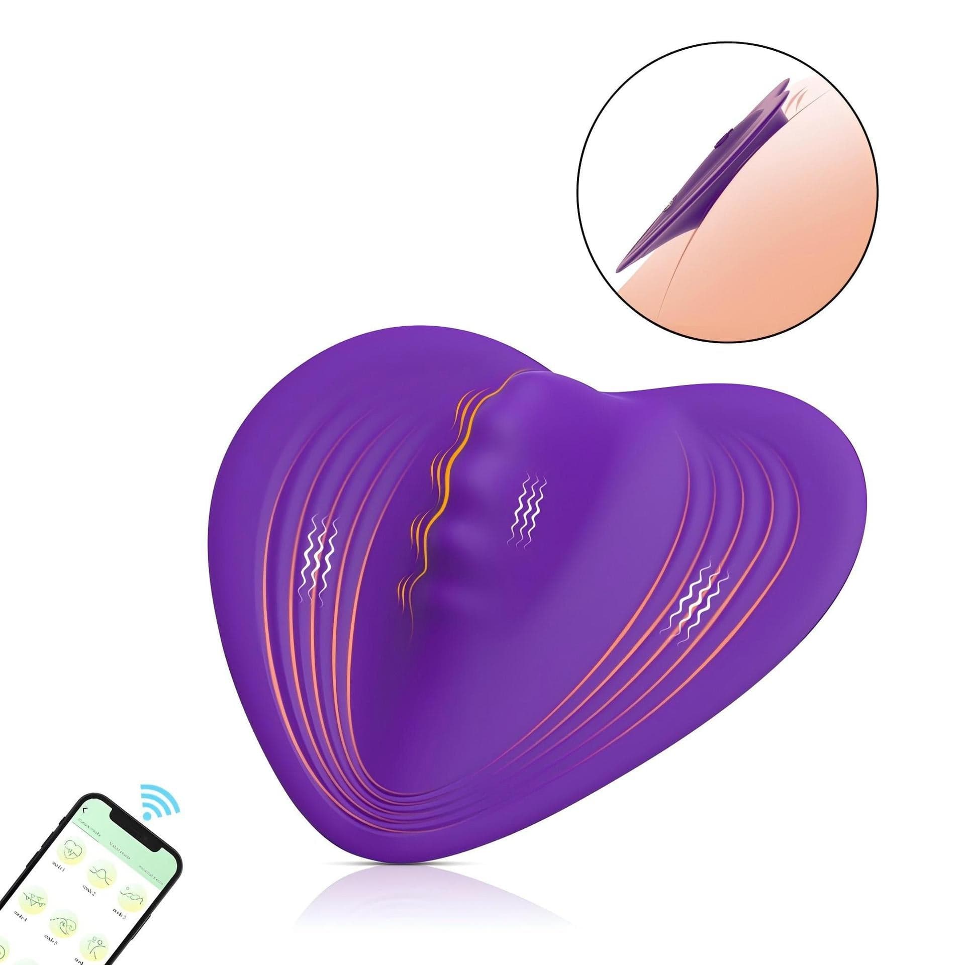 Heart-Shaped Invisible Wireless Remote Control Wearable Vibrator