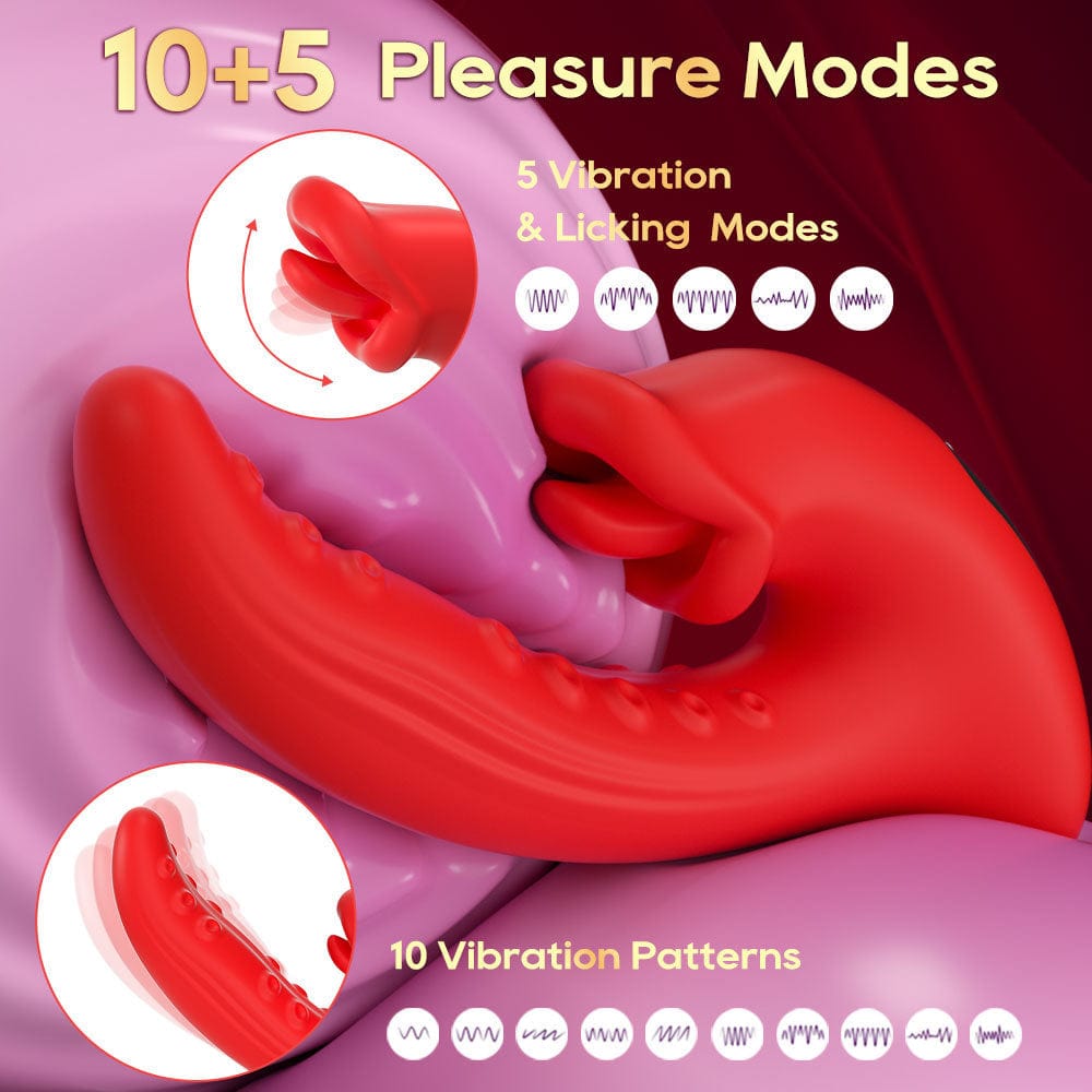 Tentacle Tongue Licking Double-headed G-spot Clitoris Vibrator