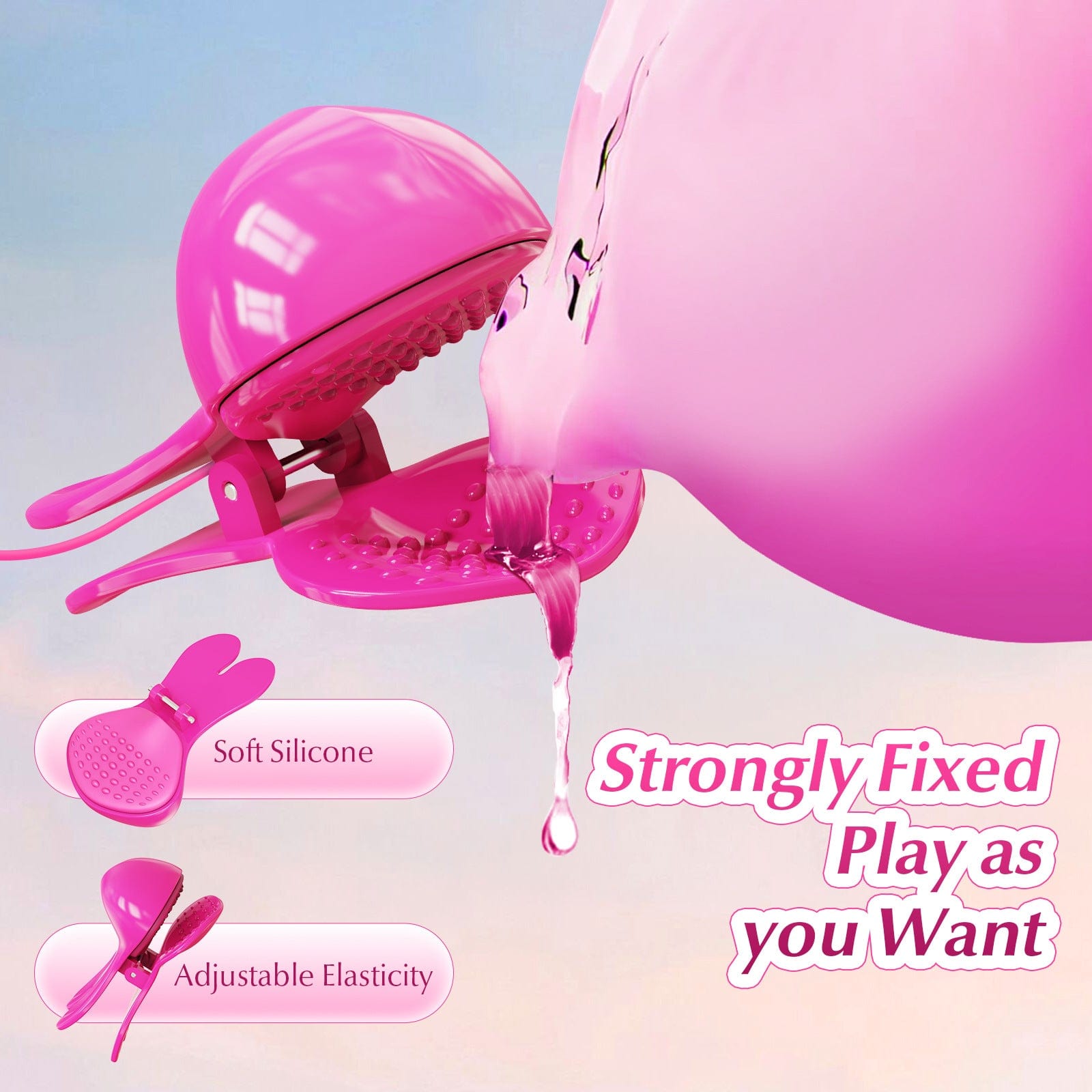 Rabbit Neck-hanging Nipple Clamps Vibrator With APP Control For Couple - Lurevibe