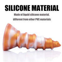 AIMITEX Gold Silicone Screw Super Thick Penis Butt Plug Anal Sex Toy - Lurevibe