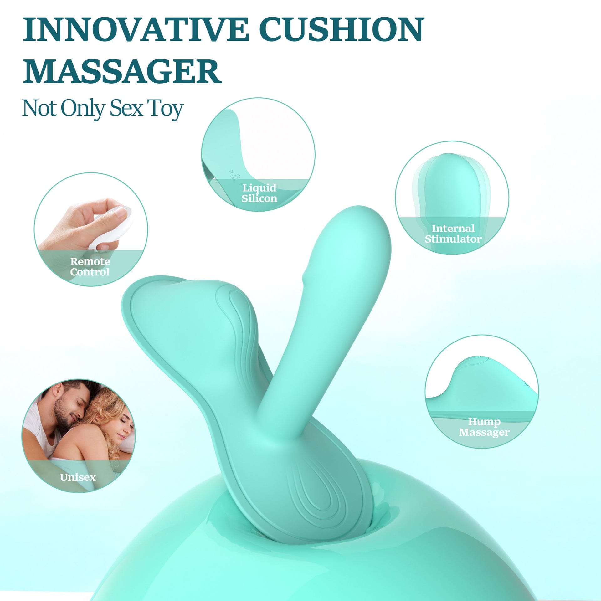 Riding-Style Cushion G Spot Vibrator For Intense Clitoral G-spot Anal Stimulation with APP - Lurevibe