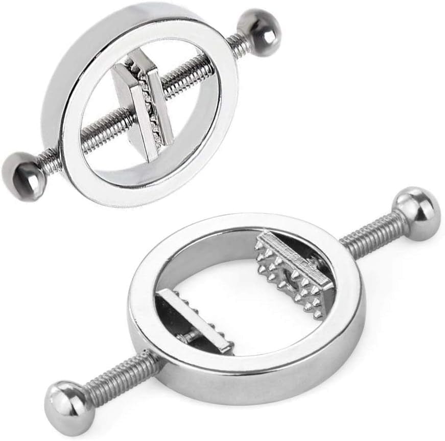BDSM Metal Adjustable Nipple Clamps Set for Sex Games - Lurevibe