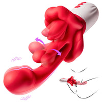 4 In 1 Rose Tongue Swing Vibrating G-Spot Clitoral Stimulation Dildo Machine - Lurevibe