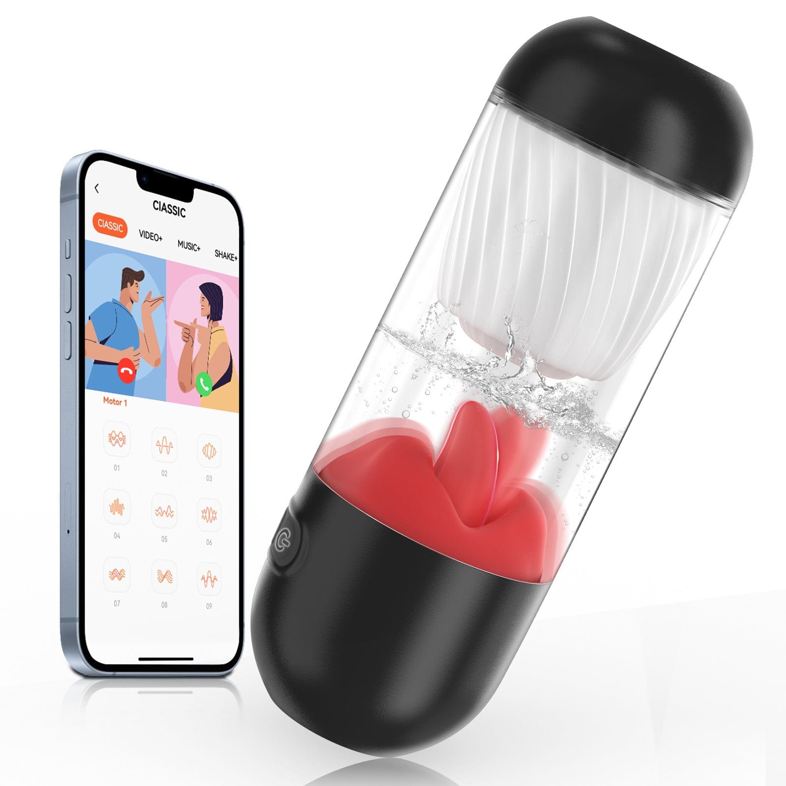 Blowjob Water-bath Male Masturbator 9-Mode Licking APP Control - Lurevibe