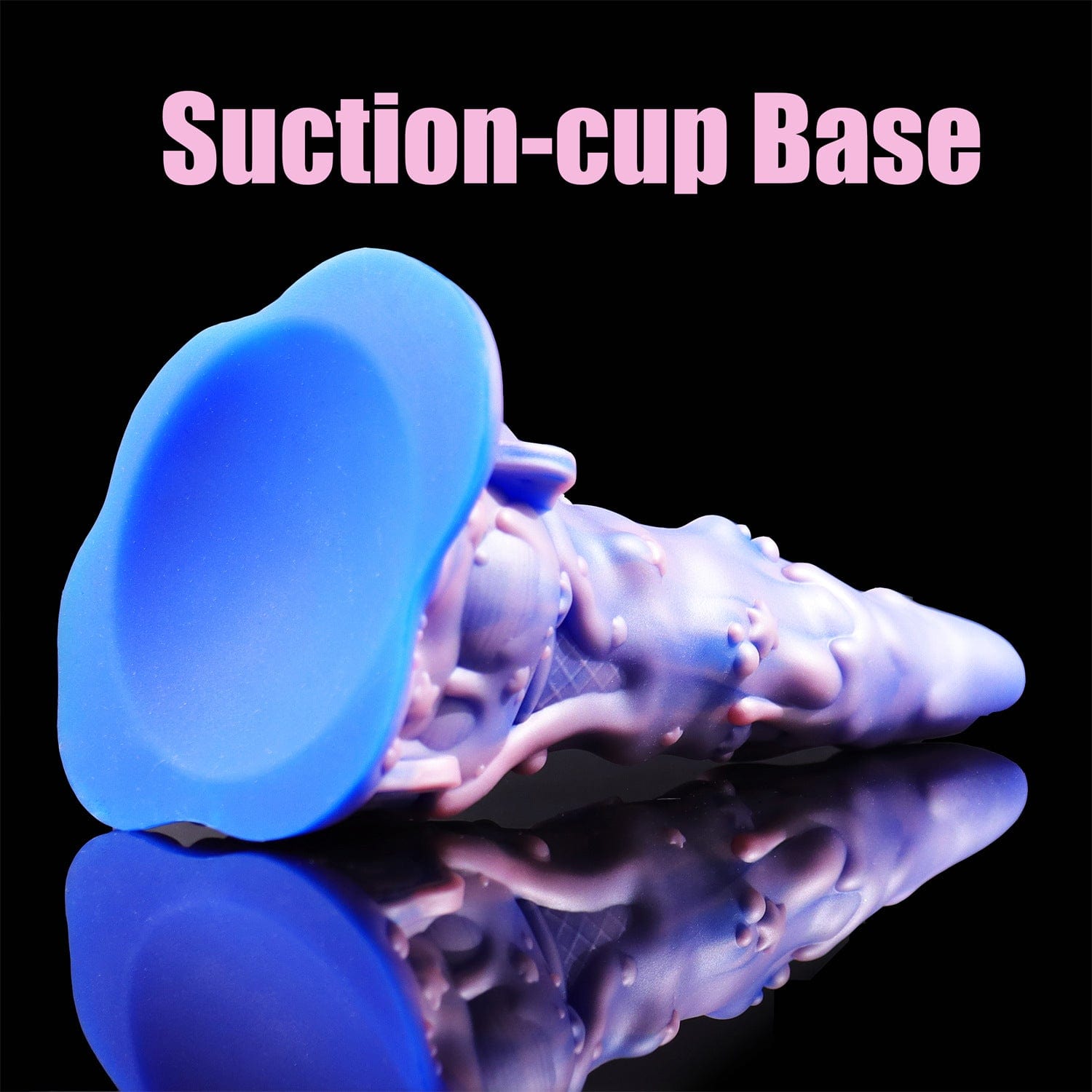 AIMITEX 7.48-inch Rainbow Ice Cream Liquid Silicone Fantasy Dildo Masturbation Massager - Lurevibe
