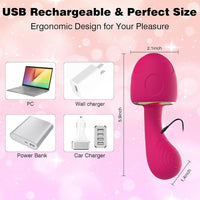 Mushroom - shaped Sonic Sucking Heating Clitoral G-spot Vibrator - Lurevibe