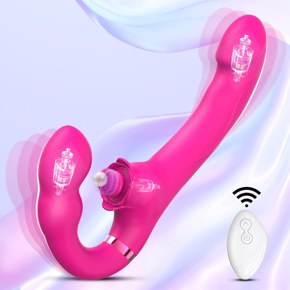 Lesbian 3 in 1 Double Ended Vibrator for Clitoris Vagina Stimulation with Remote Control - Lurevibe