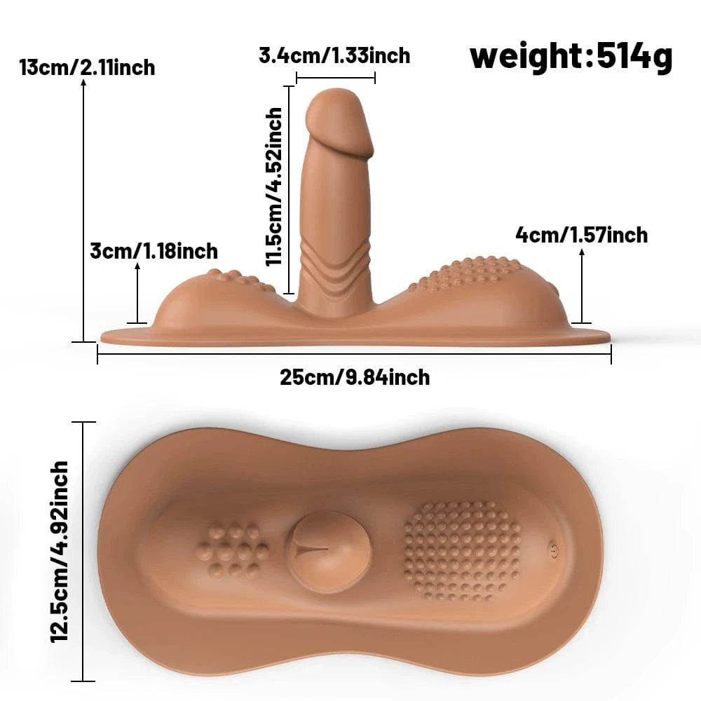 Ride-on Vibrating Clit Anal G Spot Stimulation Dildo Sex Machine - Lurevibe