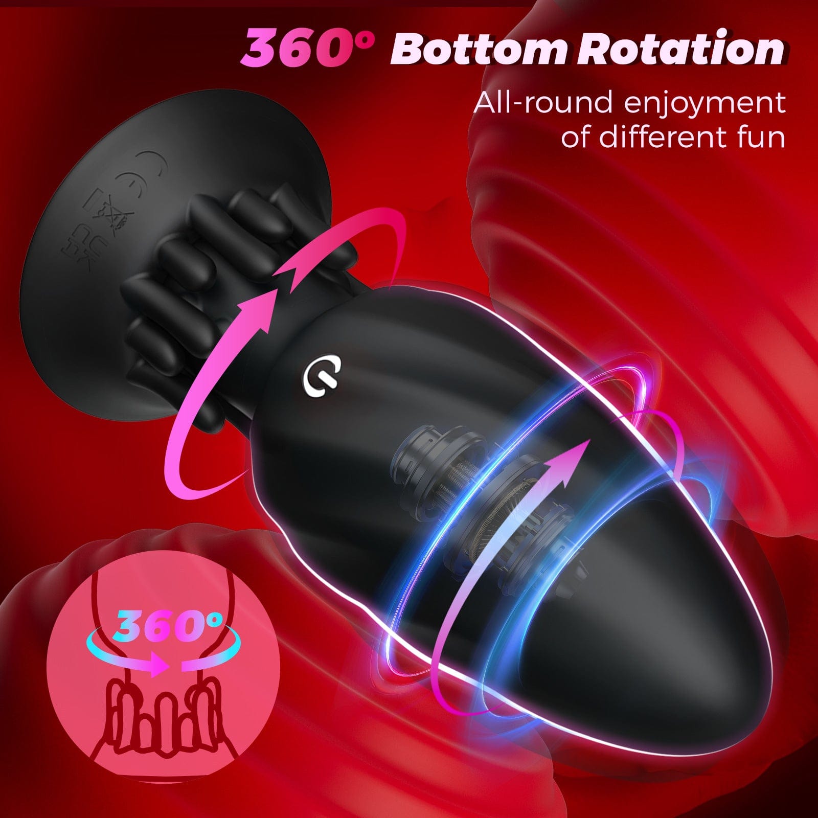 APP - Controlled Rotating Anal Plug  9 Modes Waterproof  Quiet - Lurevibe