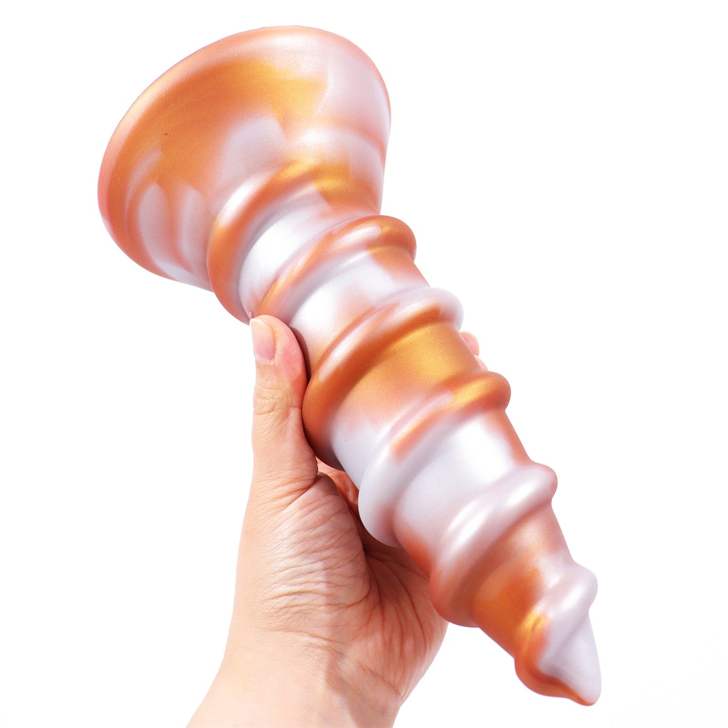 AIMITEX Gold Silicone Screw Super Thick Penis Butt Plug Anal Sex Toy - Lurevibe