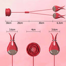 Rose-shaped 10 Vibration Nipple Clamps Set