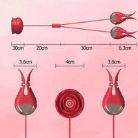 Rose-shaped 10 Vibration Nipple Clamps Set
