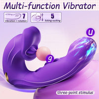 Rose Muncher Clitoris Biting Rolling Ball G Spot Vibrator - Lurevibe