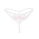 "Love You" Sexy Open Crotch Mesh Underwear With Pearls - Lurevibe