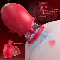 Vortex - Purple Rose Sucking Licking Vibrator With Detachable Cup - Lurevibe