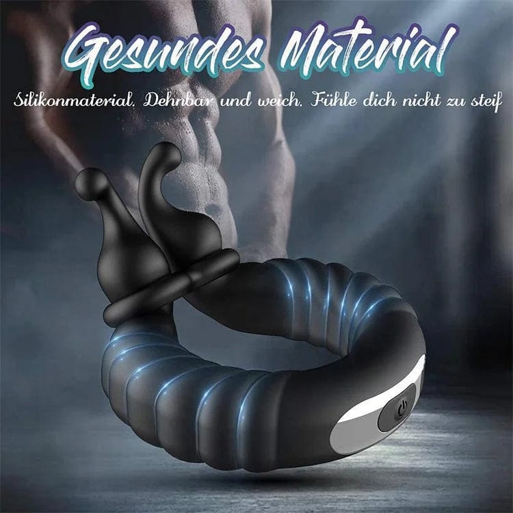 Lurevibe - Vibrating Dual Penis Ring Dildo Stretchy Cock Ring - Lurevibe