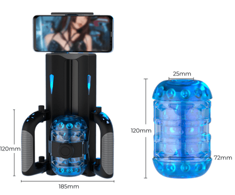 Thrusting Cannon King Mini 6-Segment Fixed-point Telescopic Male Masturbator - Lurevibe