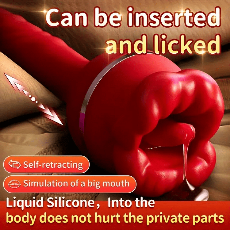 Lurevibe - Rose Tongue Licking Suction Vibrator G-spot Vibration Stimulator - Lurevibe