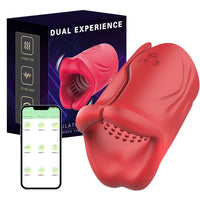 Penis Vibrator 2 in 1 APP Controlled Male Masturbator 9 Modes Lips Wrapping Waterproof - Lurevibe