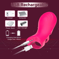 Finger Vibrator Clitoral G Spot Massager with 10 vibration For Couple Foreplay - Lurevibe
