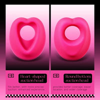Lockink Pink Love-shaped Wearable Clitoral Suction Vibrator With Remote Control - Lurevibe