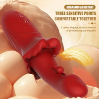 2 In 1 Realistic Lip Slipping G Spot Vibrator - Lurevibe
