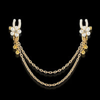 Pearl Petals Bells Nipple Clamps with Chain - Lurevibe