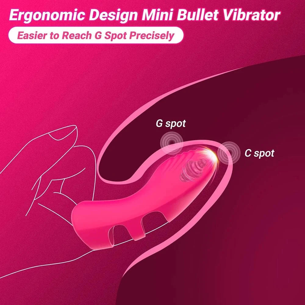 Finger Vibrator Clitoral G Spot Massager with 10 vibration For Couple Foreplay - Lurevibe