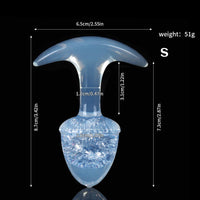 Aurora Chestnut Crystal Silicone Anal Plug with T-Bar Base - Lurevibe