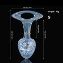 Aurora Faceted Diamond Crystal Silicone Anal Plug with Oval Pull-Loop Base - Lurevibe