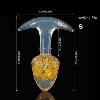 Aurora Ice Cream Spiral Textured Crystal Anal Plug with T-Bar Base - Lurevibe