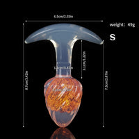 Aurora Ice Cream Spiral Textured Crystal Anal Plug with T-Bar Base - Lurevibe