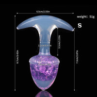 Aurora Chestnut Crystal Silicone Anal Plug with T-Bar Base - Lurevibe