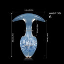 Aurora Bean Sprout Crystal Silicone Anal Plug with T-Bar Base - Lurevibe