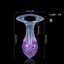 Aurora Drill Bit Crystal Silicone Anal Plug with Oval Pull Loop - Lurevibe