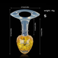 Aurora Faceted Diamond Crystal Silicone Anal Plug with Oval Pull-Loop Base - Lurevibe