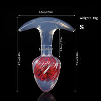Aurora Ice Cream Spiral Textured Crystal Anal Plug with T-Bar Base - Lurevibe