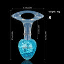 Aurora Faceted Diamond Crystal Silicone Anal Plug with Oval Pull-Loop Base - Lurevibe